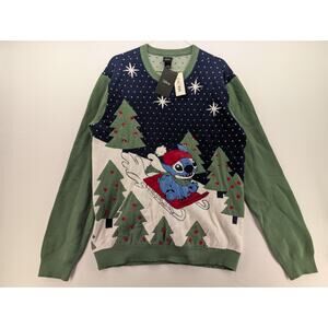 NWT BoxLunch Disney Lilo & Stitch Sledding Stitch Holiday Sweater in Medium